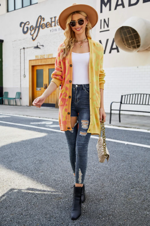 Hollis Leopard Knit Long Cardigan | Dress In Beauty