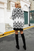 Argyle Longline Cardigan - View 10 | WEUXS