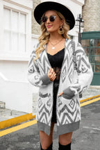 Argyle Longline Cardigan - View 12 | WEUXS