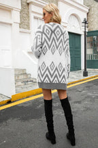 Argyle Longline Cardigan - View 13 | WEUXS