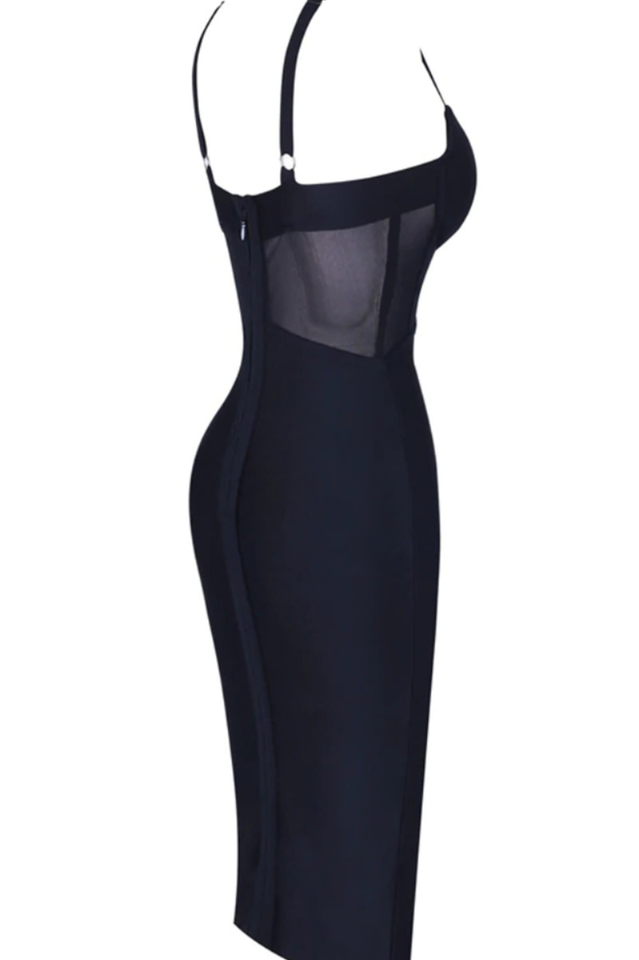 Structured Mesh Midi Dress | Dress In Beauty