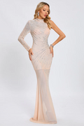 Halter Neck Crystal Embellished Gown | Dress In Beauty