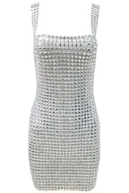 Embellished mini dress with spaghetti straps - View 6 | WEUXS