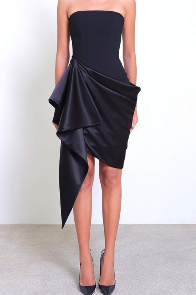 Strapless Draped Silk Dress | Dress In Beauty