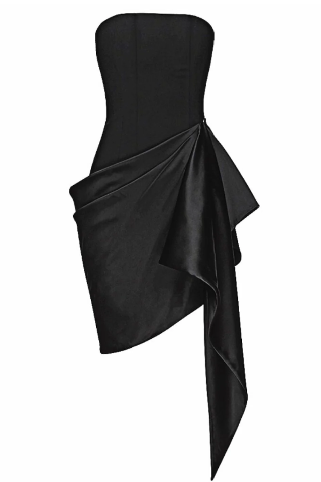 Strapless Draped Silk Dress | Dress In Beauty
