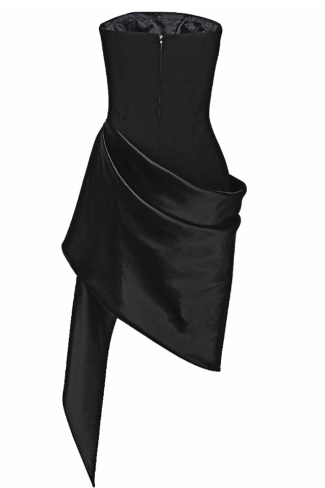 Strapless Draped Silk Dress | Dress In Beauty