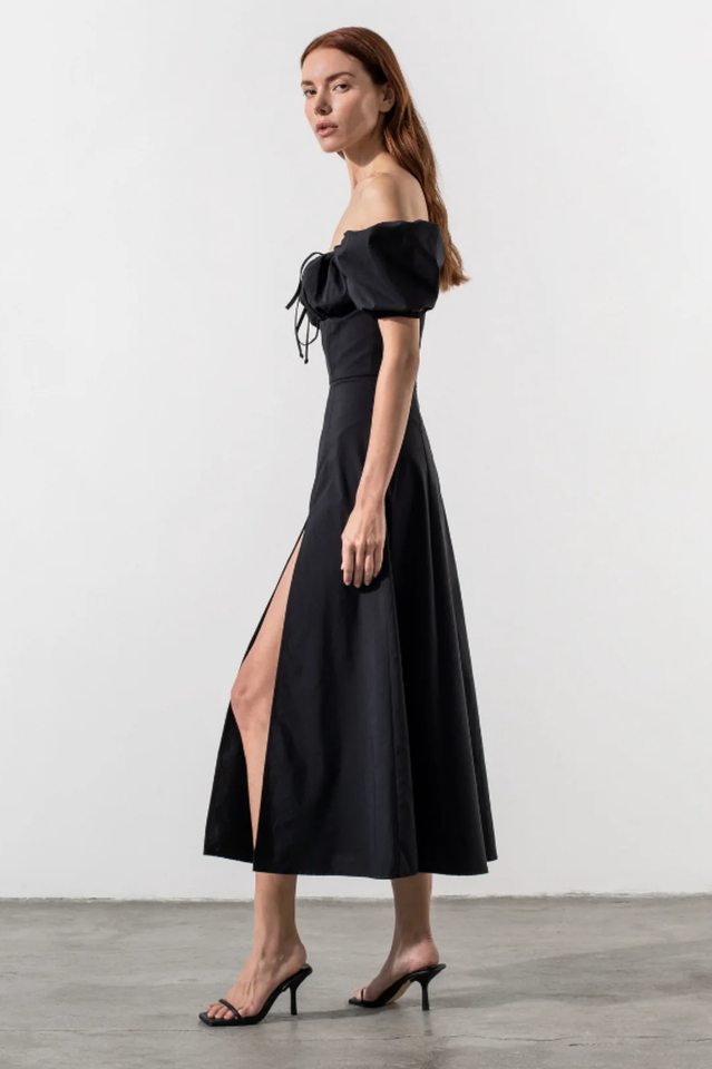 Tallulah Floral Puff Sleeve Midi Dress | Dress In Beauty