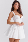 Brigitte Broderie Anglais Corset Mini Dress | Dress In Beauty