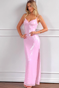 Honey Pink Sequin Maxi Dress | Dress In Beauty