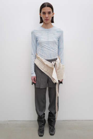 OPEN YY Ribbon Print Mesh Top | Dress In Beauty