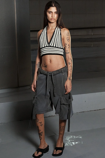 OPEN YY Rolled Waist Cargo Shorts | Dress In Beauty