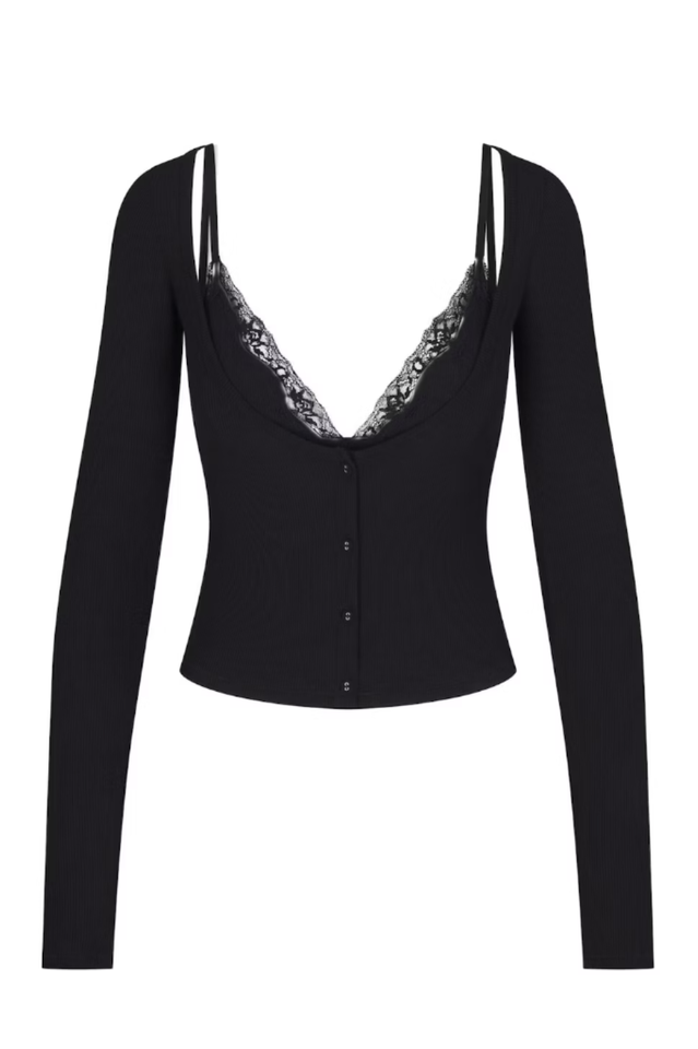 Long Sleeve Top With Bralette | Dress In Beauty