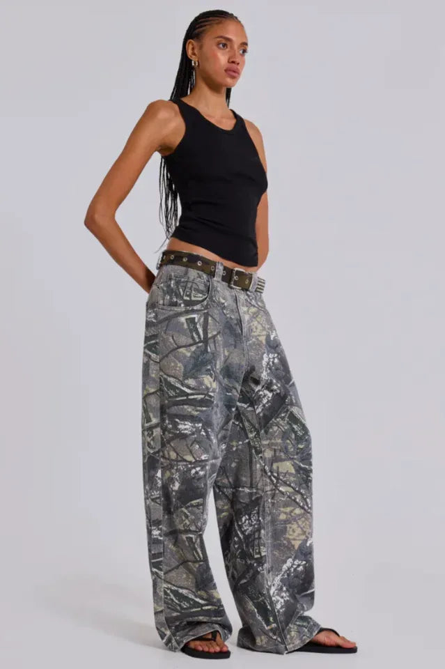 Wide Leg Camo Jeans Secondary image