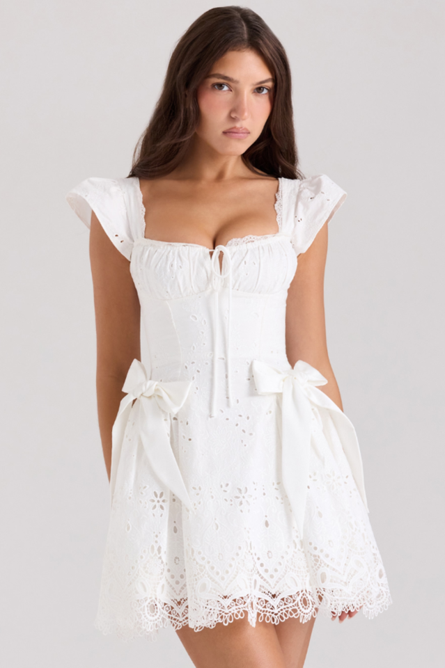 Giglio Broderie Anglais Mini Dress | Dress In Beauty