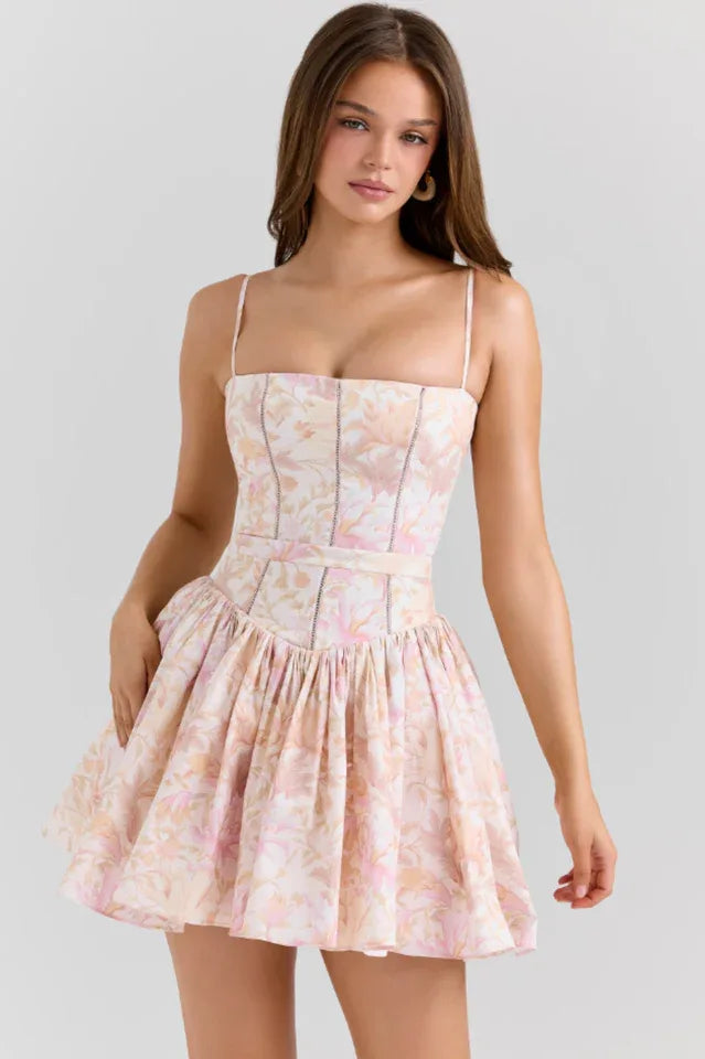 Ysabella Stretch Cotton Mini Sundress - WEUXS Main image