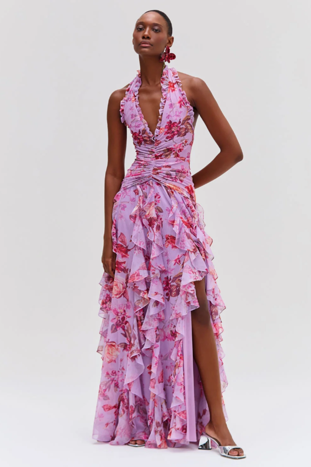 Paloma Ruffled Halter Maxi Dress | Dress In Beauty