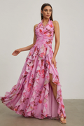 Paloma Ruffled Halter Maxi Dress | Dress In Beauty