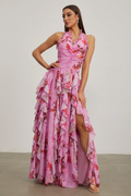 Paloma Ruffled Halter Maxi Dress | Dress In Beauty