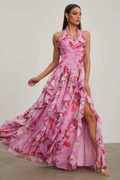 Paloma Ruffled Halter Maxi Dress | Dress In Beauty