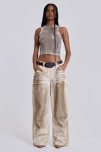 Sand Oil Wash Colossus Jeans - WEUXS