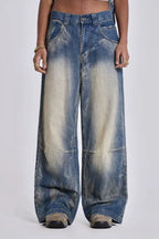 Wide leg denim jeans - View 7 | WEUXS