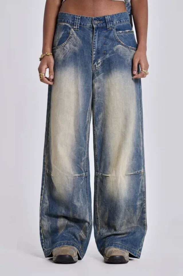 Wide leg denim jeans - View 7 | WEUXS