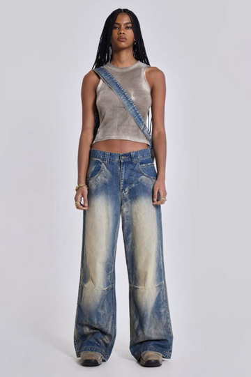 Blue Ethereal Colossus Jeans | Dress In Beauty