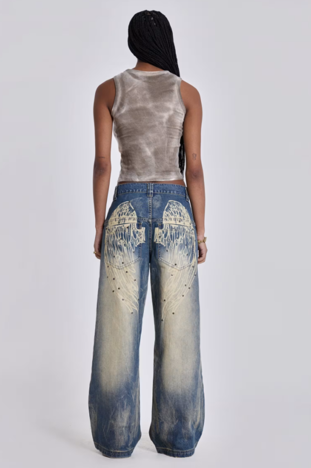 Blue Ethereal Colossus Jeans | Dress In Beauty