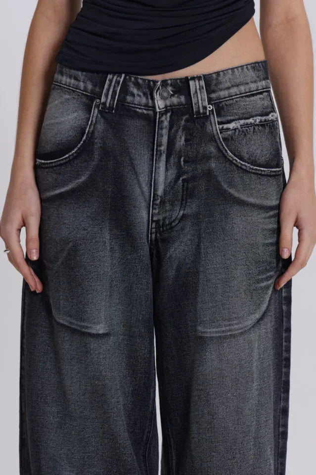 Wide leg denim jeans - View 12 | WEUXS
