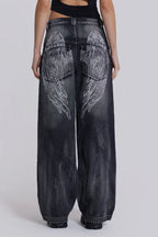 Wide leg denim jeans - View 11 | WEUXS