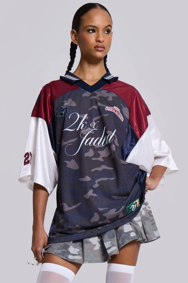 Touchdown Collar Football Shirt | Dress In Beauty
