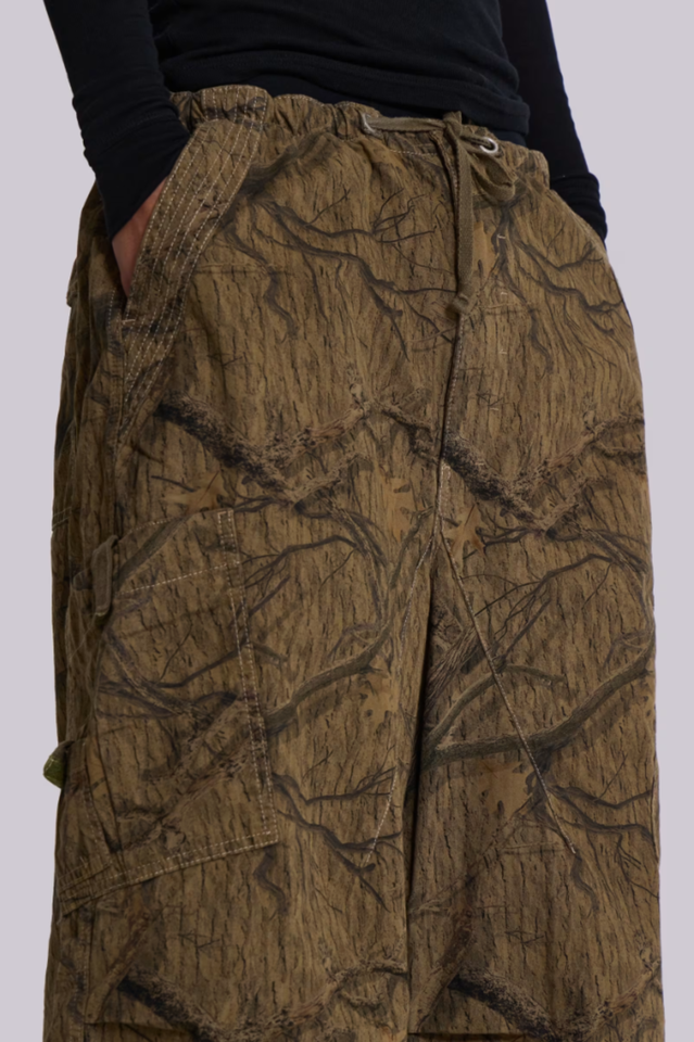Forest Camo Parachute Pants | Dress In Beauty
