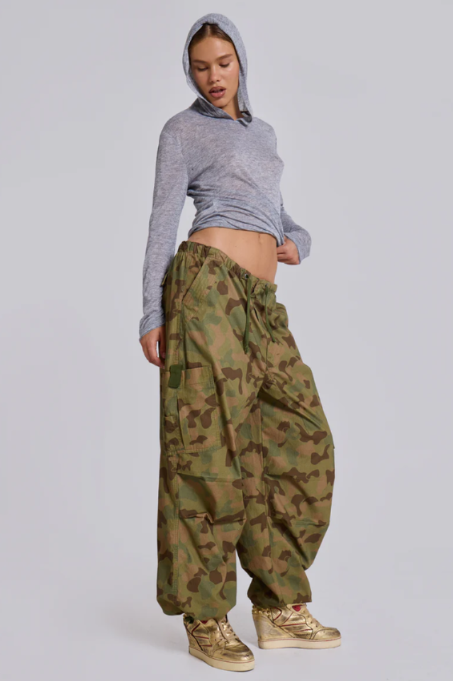 Forest Camo Parachute Pants | Dress In Beauty