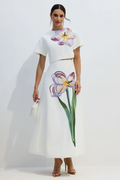 Angelica Floral Applique Skirt Set | Dress In Beauty