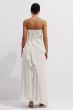 Asymmetrical Halterneck Midi Dress - View 9 | WEUXS