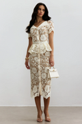 Larina Floral Lace Midi Dress | Dress In Beauty