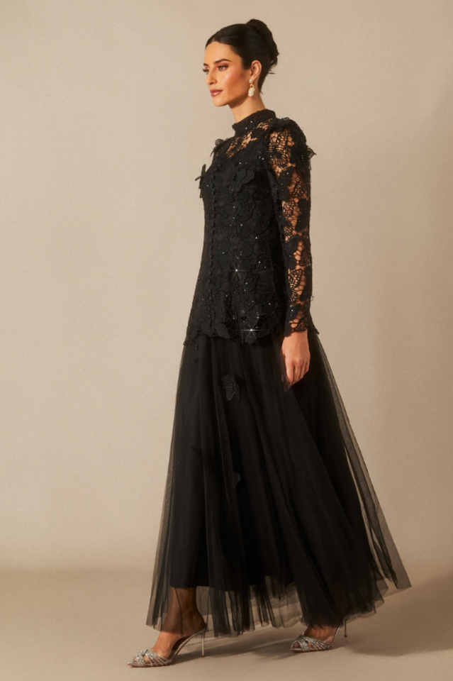 Elizabeth Butterfly Embroidered Lace Set | Dress In Beauty