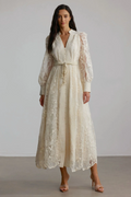 Madeline Lace Embroidered Midi Dress | Dress In Beauty