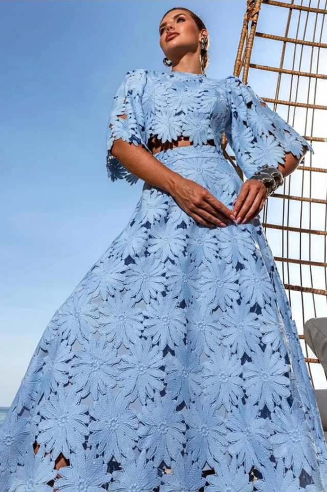 Madeline Lace Top & Maxi Skirt Set | Dress In Beauty