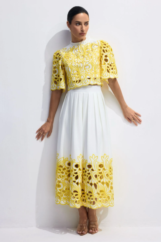 Kelly Floral Embroidered Set | Dress In Beauty