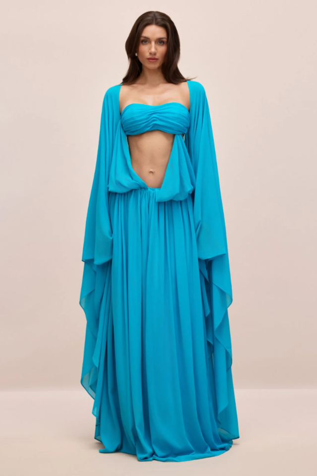 Eugenia Asymmetric Draped Maxi Dress | Dress In Beauty