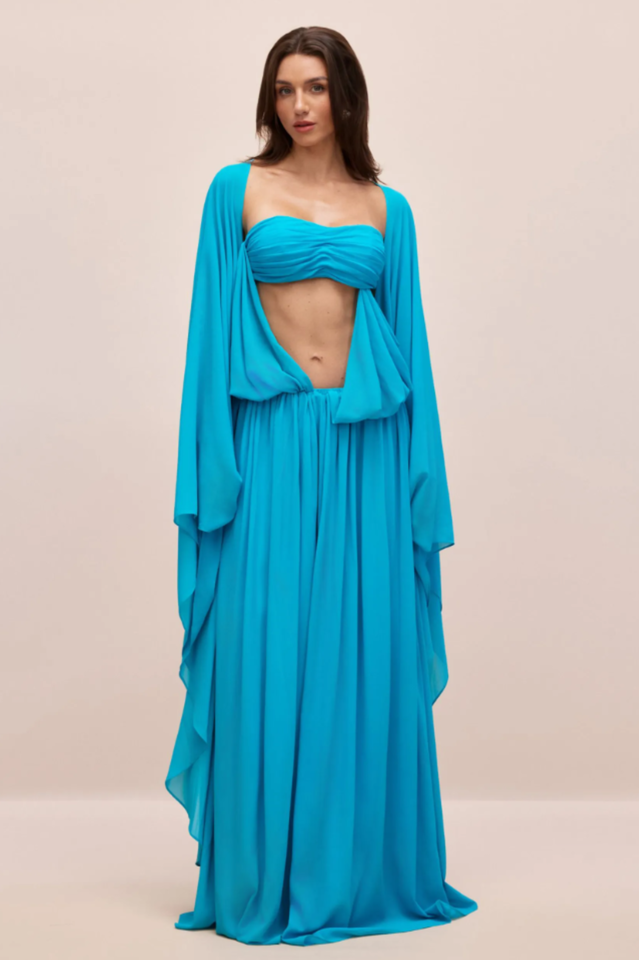 Eugenia Asymmetric Draped Maxi Dress | Dress In Beauty