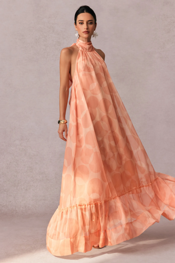 Stephanie Printed Halter Neck Maxi Dress | Dress In Beauty