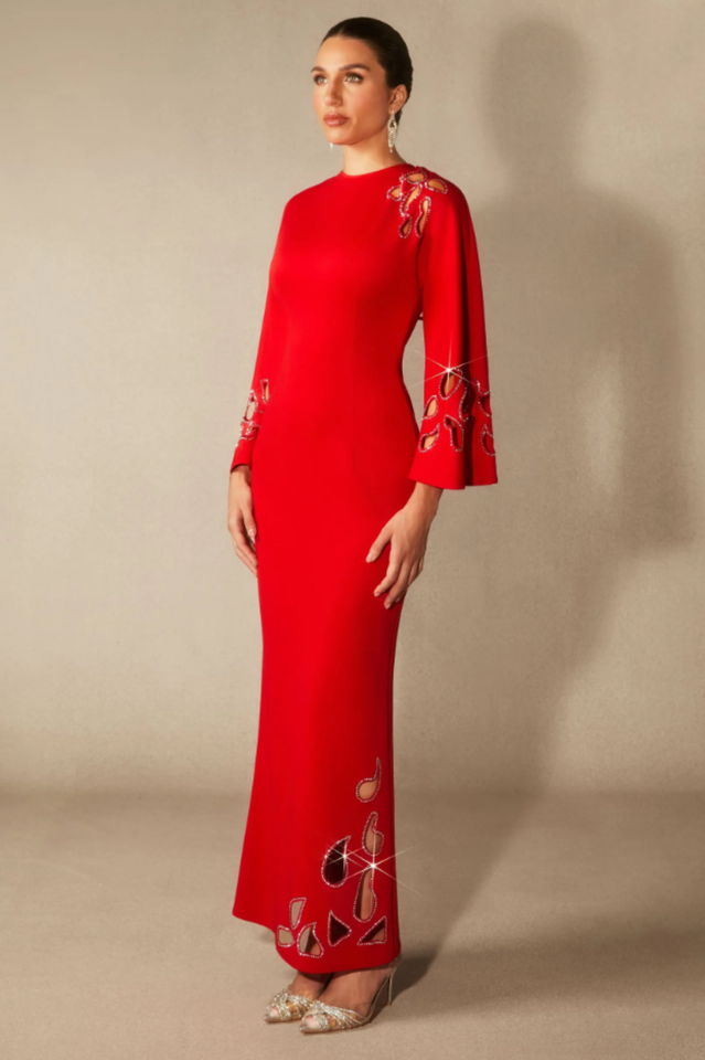 Sharon Long Sleeve Hollow Maxi Dress | Dress In Beauty