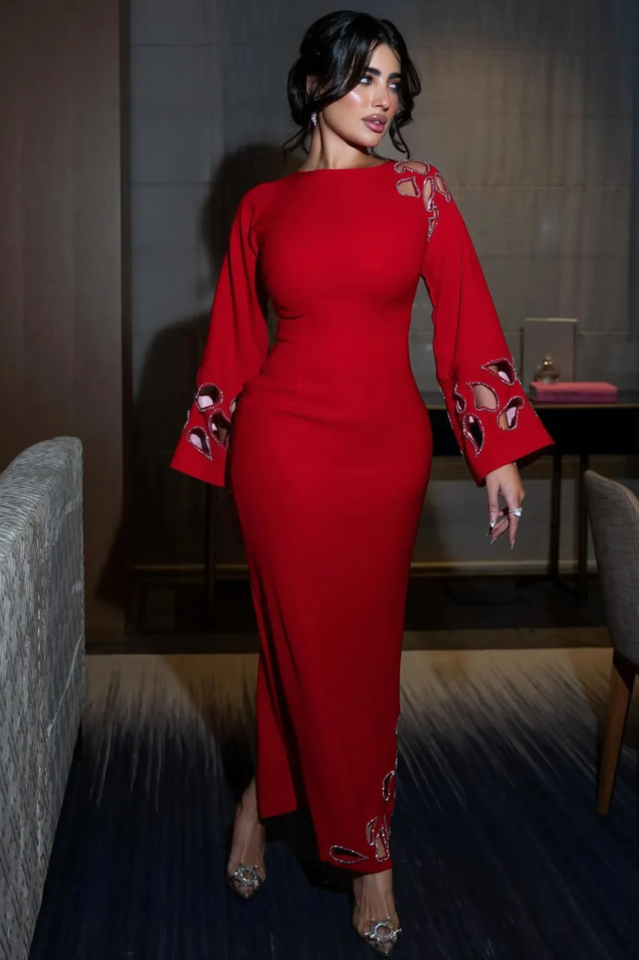 Sharon Long Sleeve Hollow Maxi Dress | Dress In Beauty