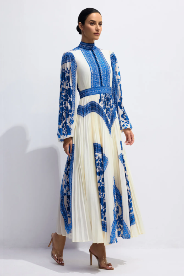 Melvina Floral Print Pleated Maxi Dress | Dress In Beauty