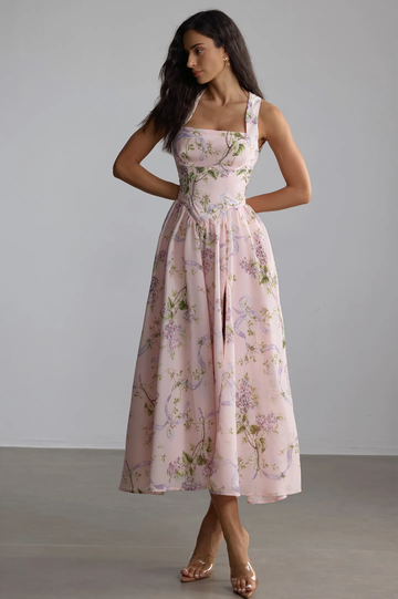 Elise Floral Print Midi Dress | Dress In Beauty