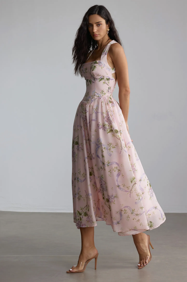 Elise Floral Print Midi Dress | Dress In Beauty