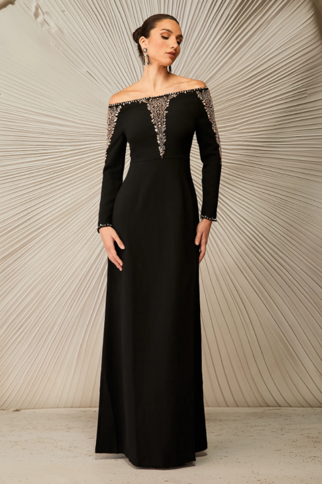 Laila Rhinestone Embellished Maxi Dress | Dress In Beauty