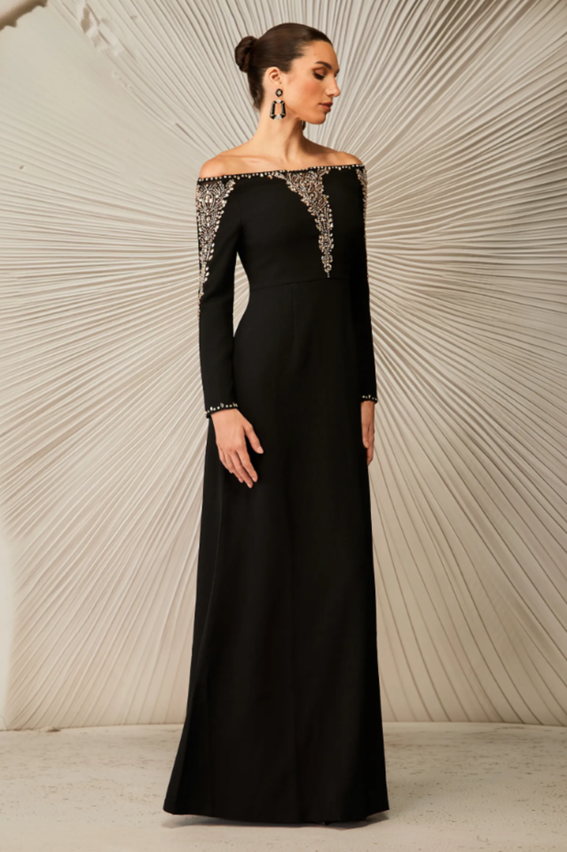 Laila Rhinestone Embellished Maxi Dress | Dress In Beauty